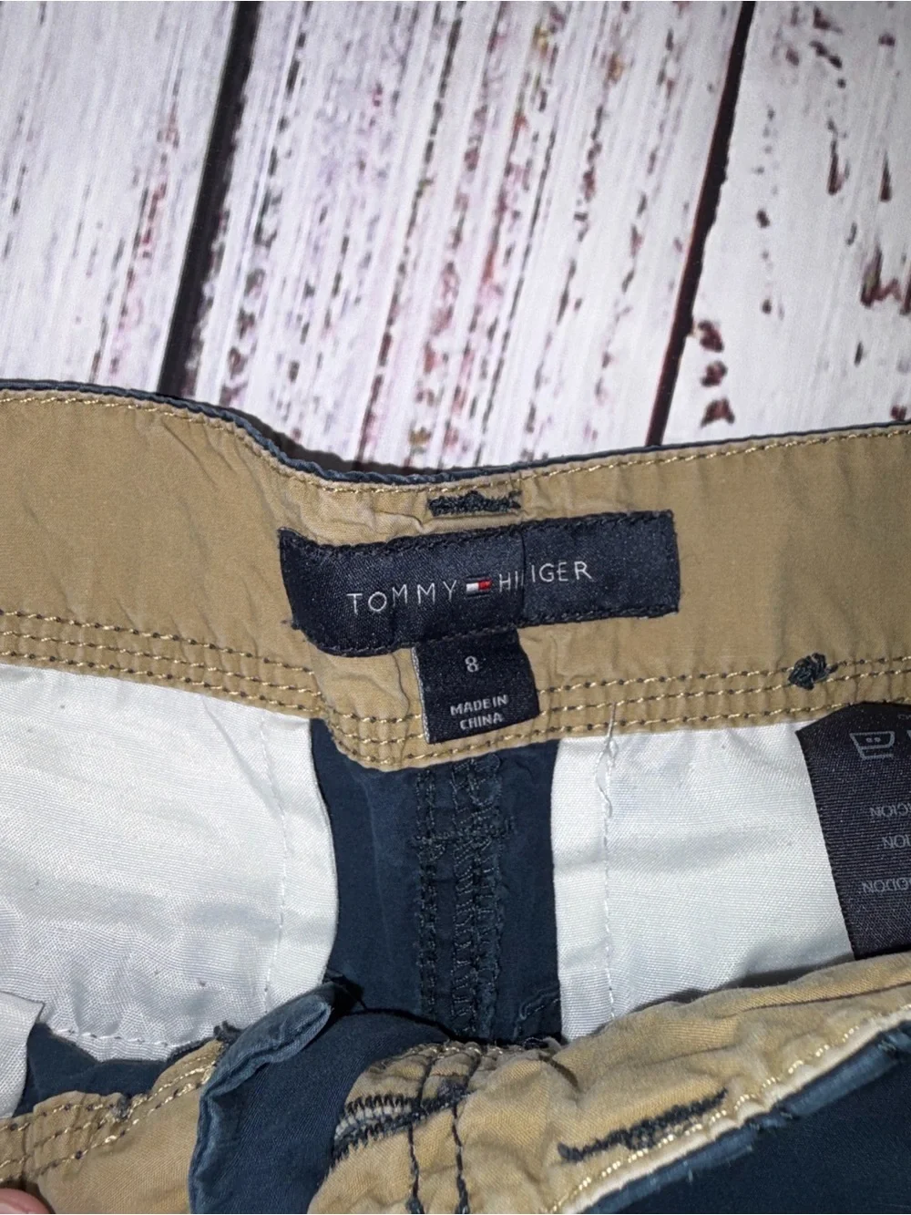 Tommy Hilfiger Navy Cargo Shorts Boys Size 8